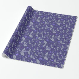 Papel De Presente Floral Popular Elegante Moderno Roxo