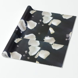 Papel De Presente Floral Preto e Branco