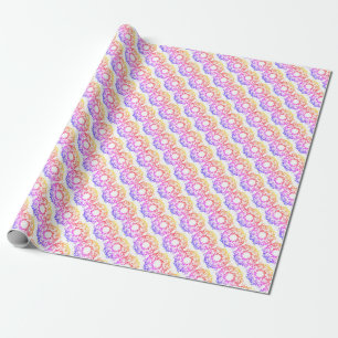 Papel De Presente Floral Psicodélico