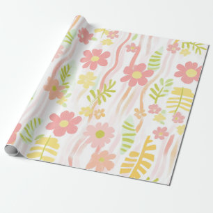 Papel De Presente Floral Retro Pastel (3)