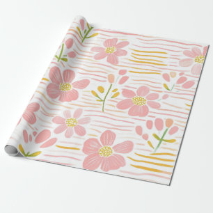 Papel De Presente Floral Retro Pastel (6)