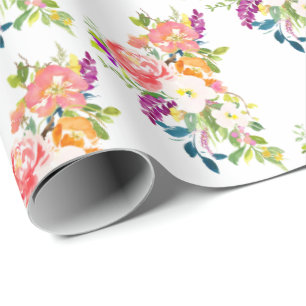 Papel De Presente Floral rosa vermelha