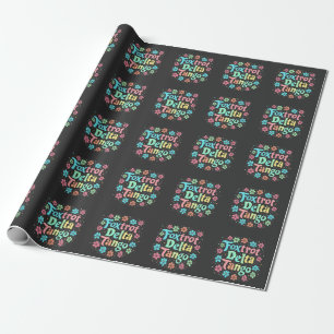 Papel De Presente Floral Sutil Anti Trump 8647 Anti Maga