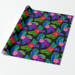 Papel De Presente Floral tropical havaiano