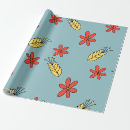 Papel De Presente Floral Verão.Romance do verão