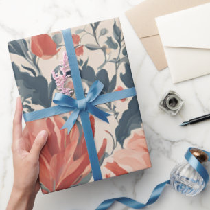 Papel De Presente Floral Vintage