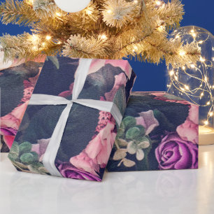 Papel De Presente Floral Vintage