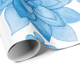 Papel De Presente floral wallpaper with blue blossoms and leaves 