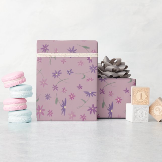 Papel De Presente Floral wrapping paper (Chá de bebê)