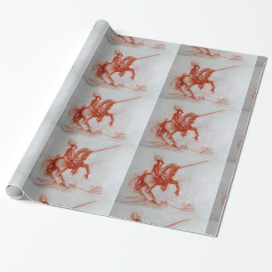 PAPEL DE PRESENTE FLORENTINE KNIGHT NO HORSEBACK