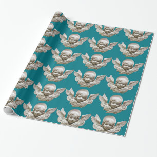 Papel De Presente FLORENTINE RENAISSANCE ANGEL Blue