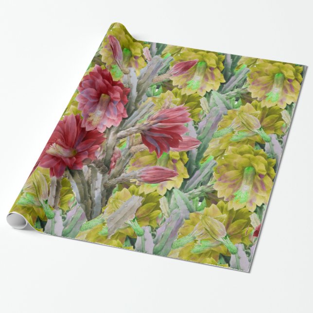 PAPEL DE PRESENTE FLORES AMARELOS DE FLOR, FLORES AMARELOS DE TINTA  (Desenrolado)