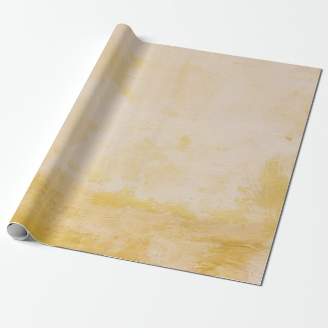 Papel De Presente Flores ao lado da parede amarela (Desenrolado)