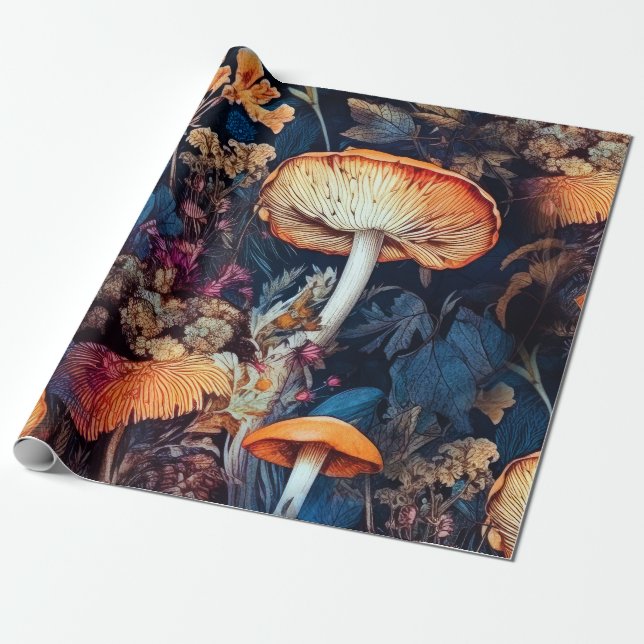 Papel De Presente Flores, arte natural (Desenrolado)