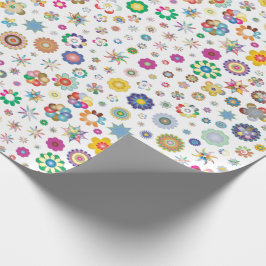 Papel De Presente Flores bonito - papel de embalagem colorido