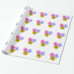 Papel De Presente Flores Cactus