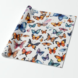 Papel De Presente Flores cegas abrigam animais Papel de enrolar