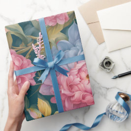 Papel De Presente Flores Coloridas Florais Brilhantes