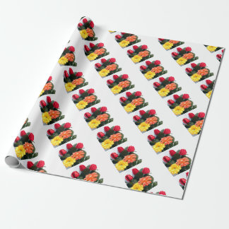 Papel De Presente Flores com várias cores
