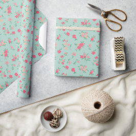 Papel De Presente Flores, cor-de-rosa, duna