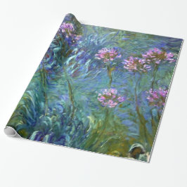 Papel De Presente Flores de Belas Artes Artísticas por Monet