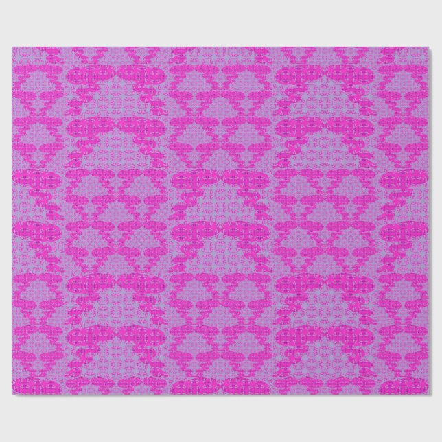 Papel De Presente Flores de Bulbo e Galhos Rosas (Aberto)