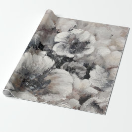 Papel De Presente Flores de carvão