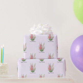 Papel De Presente Flores de Gladíolo de Agosto
