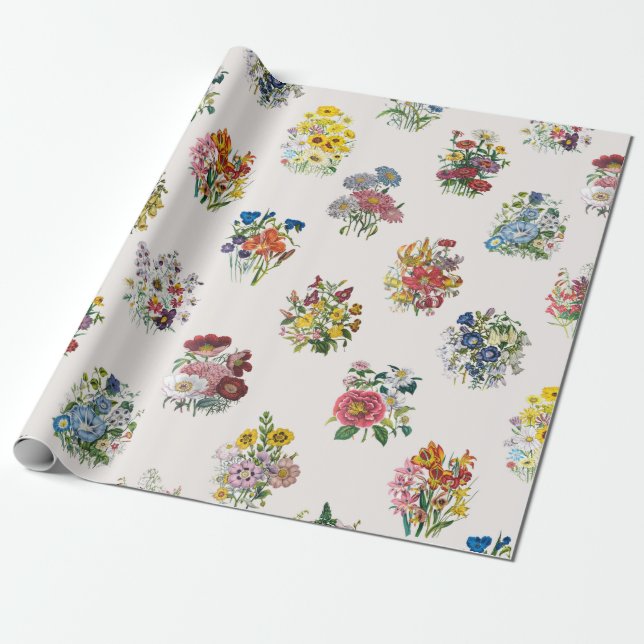 Papel De Presente Flores de jardim (Desenrolado)