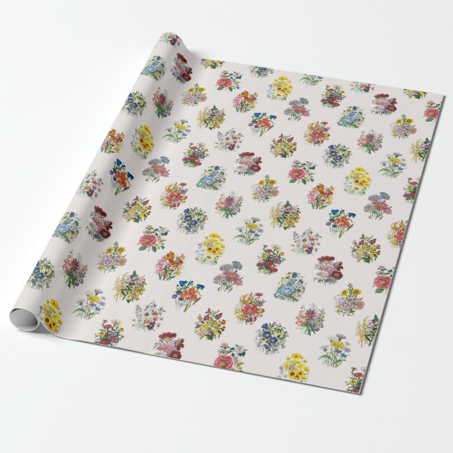 Papel De Presente Flores de jardim (Desenrolado)