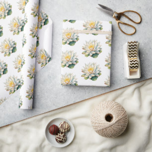 Papel De Presente Flores de Lótus Serenidade