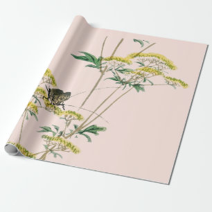 PAPEL DE PRESENTE FLORES DE MANTEIGA DE JAPONÊS