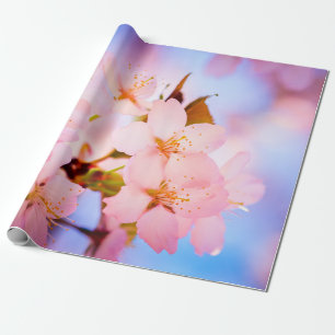 Papel De Presente Flores Delicadas Sakura