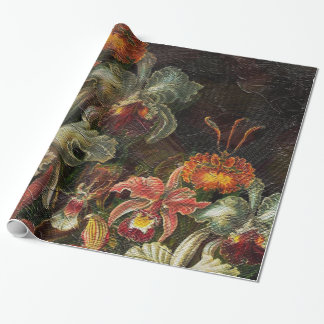 Papel De Presente Flores do vintage do tom da terra