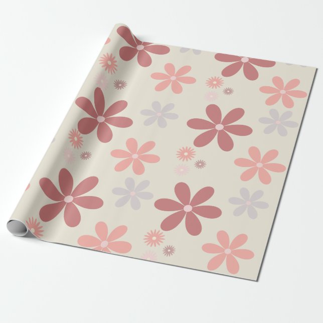 Papel De Presente flores estéticas (Desenrolado)