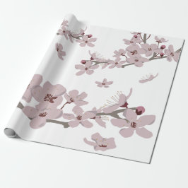 Papel De Presente Flores Flutuantes De Cereja