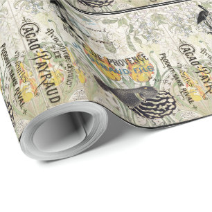 Papel De Presente Flores francesas da tulipa de Nouveau da arte das