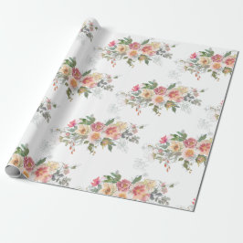 Papel De Presente Flores frescas que embrulham papel