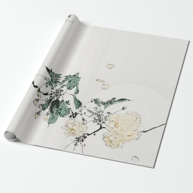 PAPEL DE PRESENTE FLORES JAPONESES (Desenrolado)