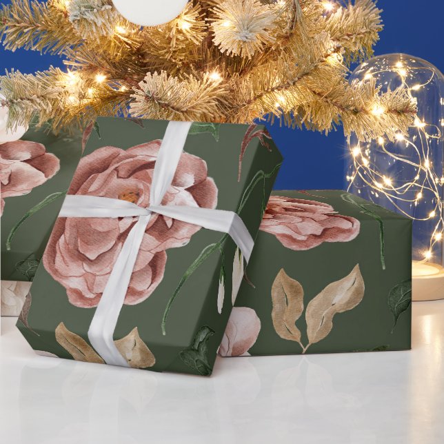 Papel De Presente Flores Macias Flora Pastel Suave Rosa Noiva Primav (Feriados)