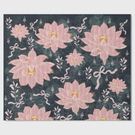 Papel De Presente Flores mágicas com desenho de brilho