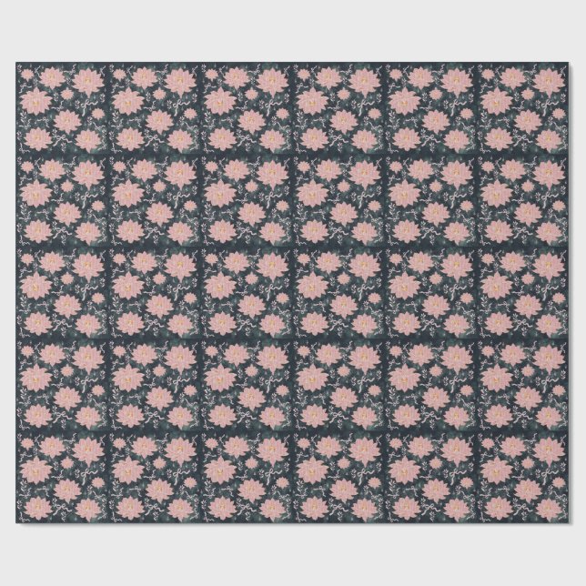 Papel De Presente Flores mágicas com desenho de brilho (Aberto)