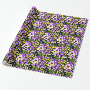 Papel De Presente flores pansíveis