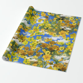 Papel De Presente Flores primavera Buterglass nas nuvens