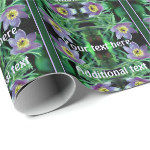 Papel De Presente Flores Púrpuras de primavera Personalizadas