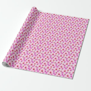 Papel De Presente Flores Rosa Aquarela Arte Digital