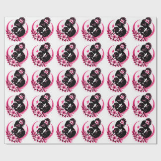 Papel De Presente Flores Rosa Elegantes Maternidade Amor Mulheres