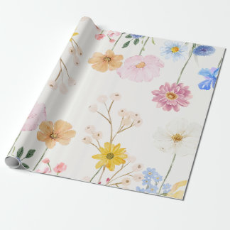 Papel De Presente Flores Sanguíneas
