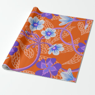 Papel De Presente Flores silvestres decorativas. Flor de verão