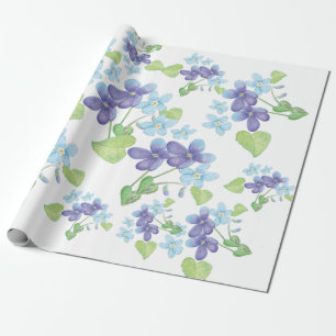 Papel De Presente Flores Violetas Selvagens